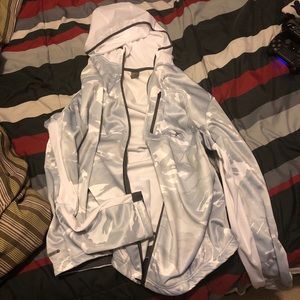 Silver windbreaker